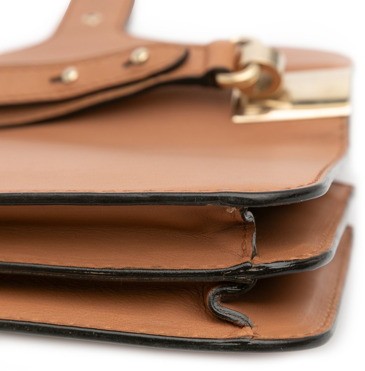 Gucci Medium Calfskin 1973 Flap Shoulder Bag Bruin