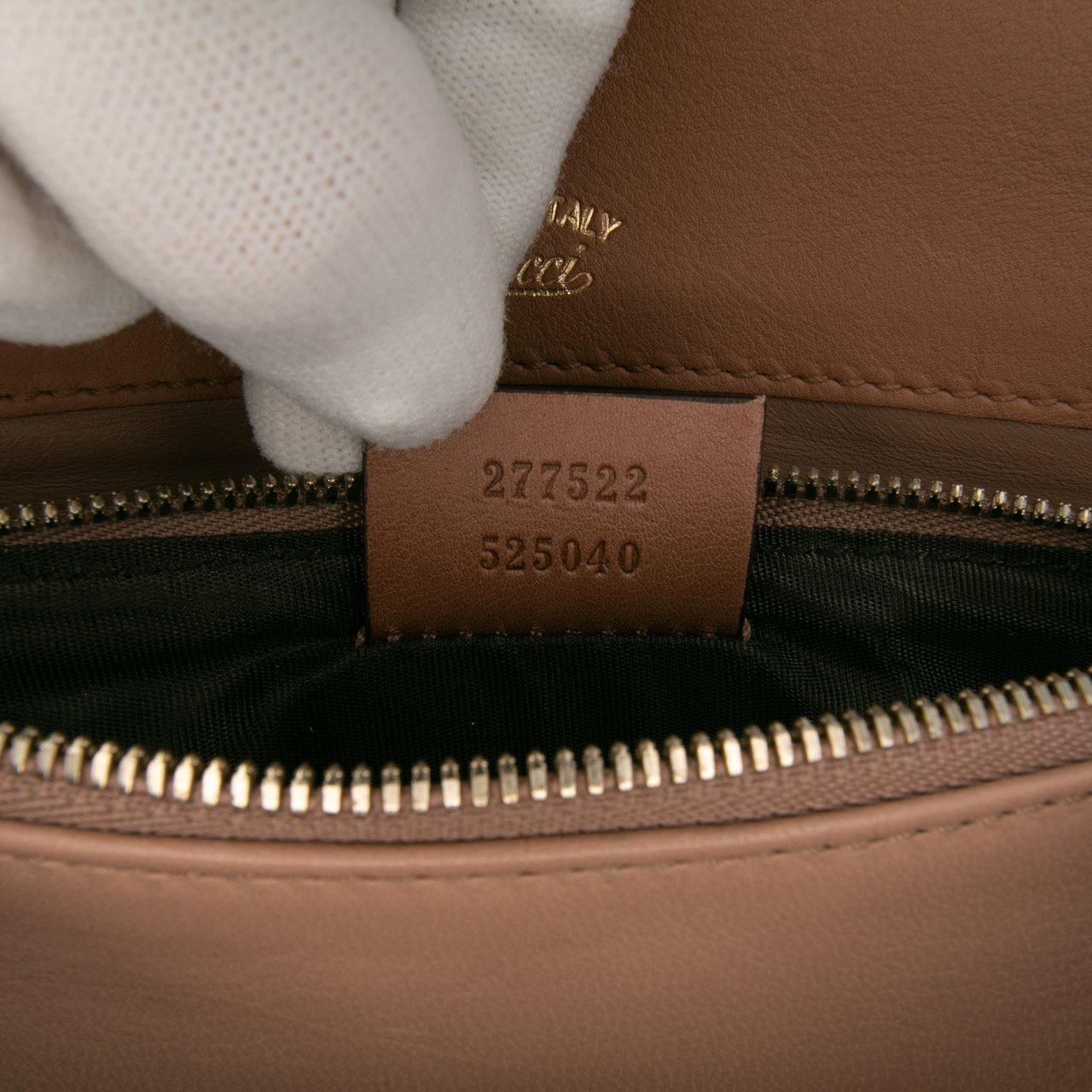 Gucci Medium Calfskin 1973 Flap Shoulder Bag Bruin
