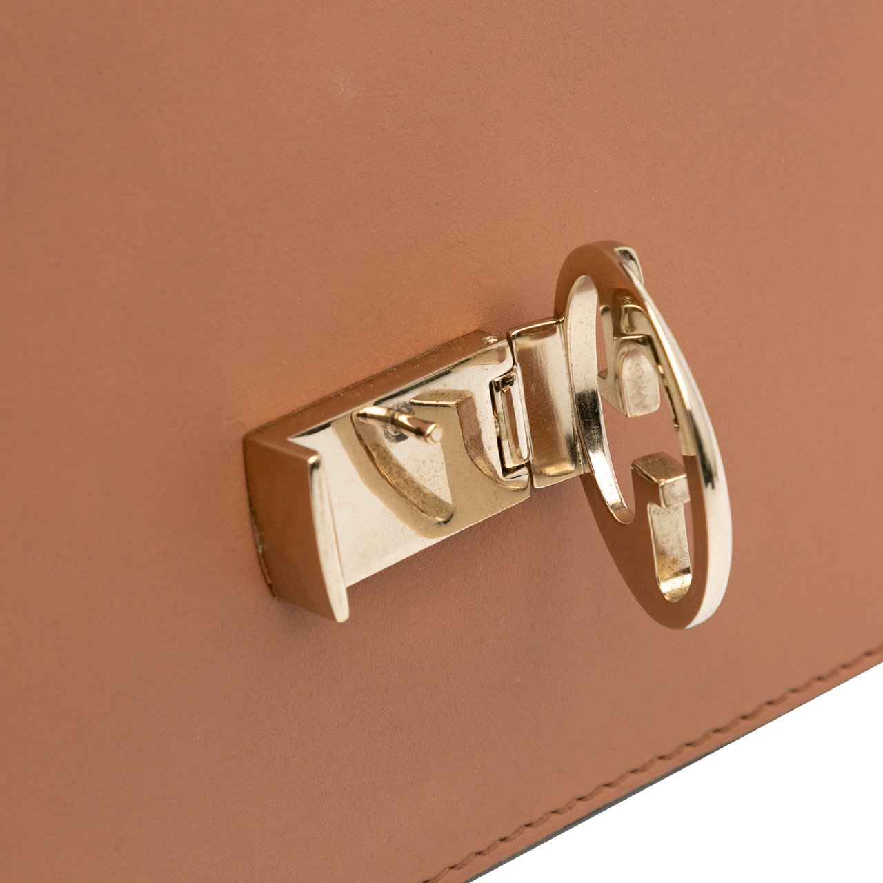 Gucci Medium Calfskin 1973 Flap Shoulder Bag Bruin