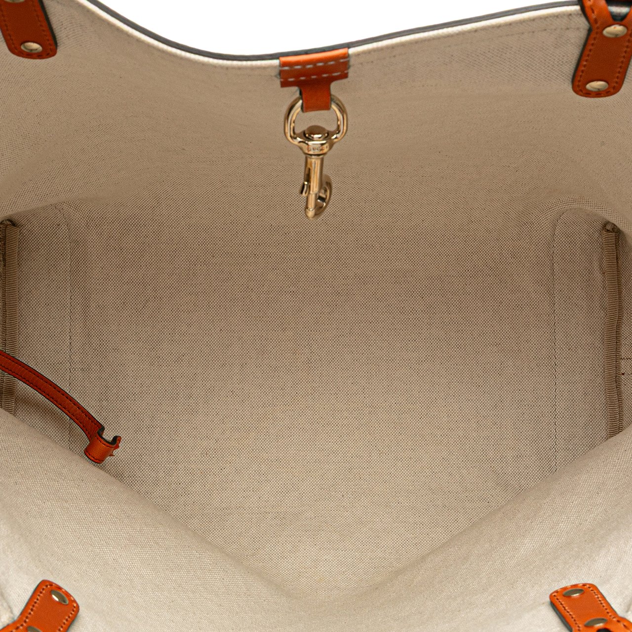 Gucci Medium Diamante Canvas Craft Tote Bruin