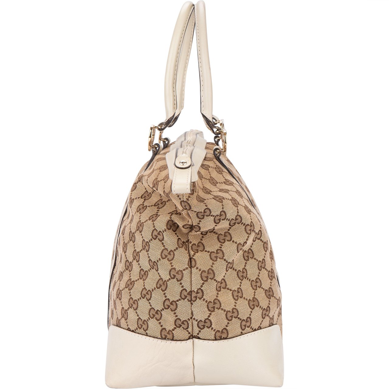 Gucci Gucci GG Monogram Twin Heart Handbag Bruin