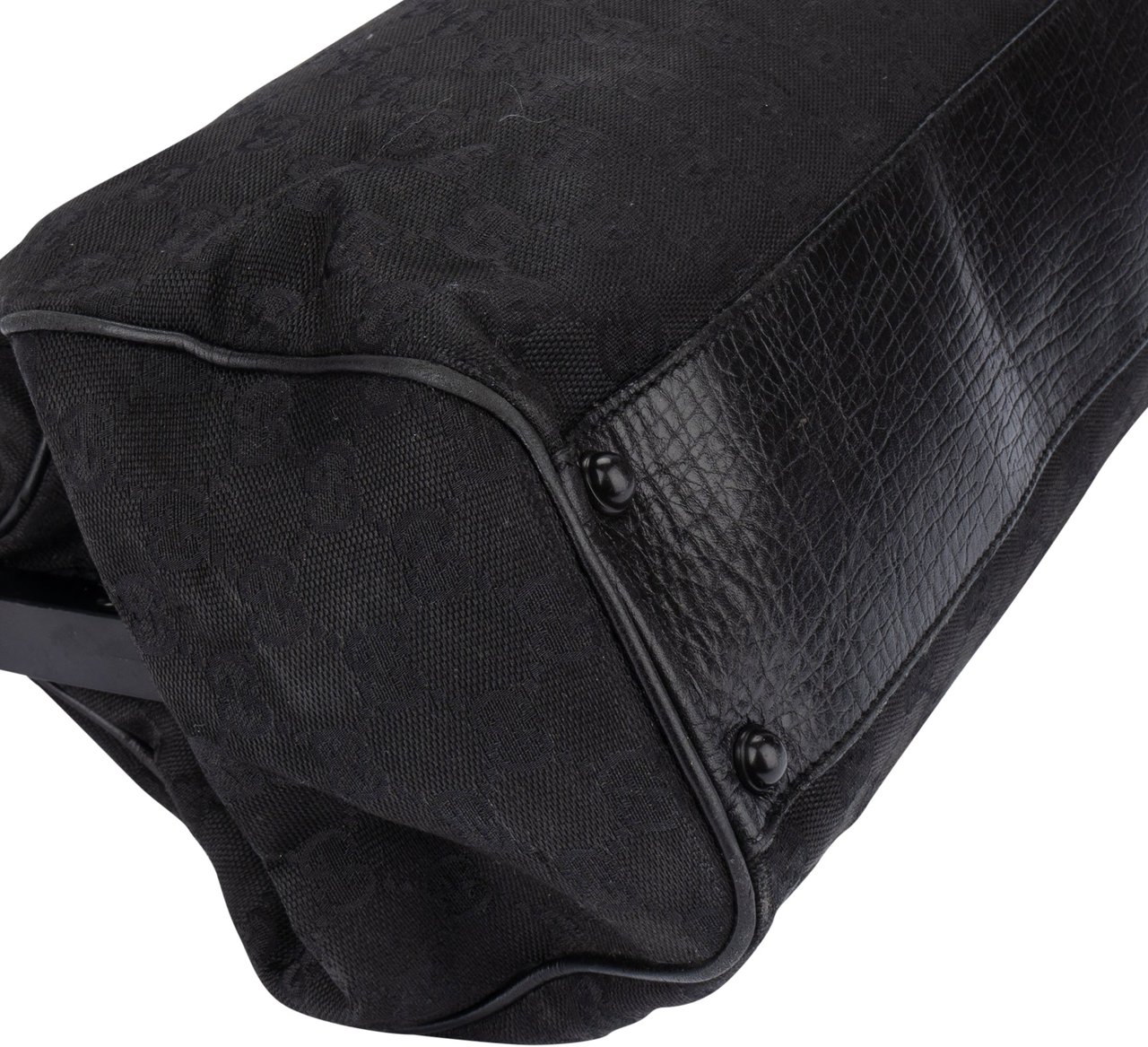 Gucci Gucci GG Monogram Bamboo Handbag Zwart