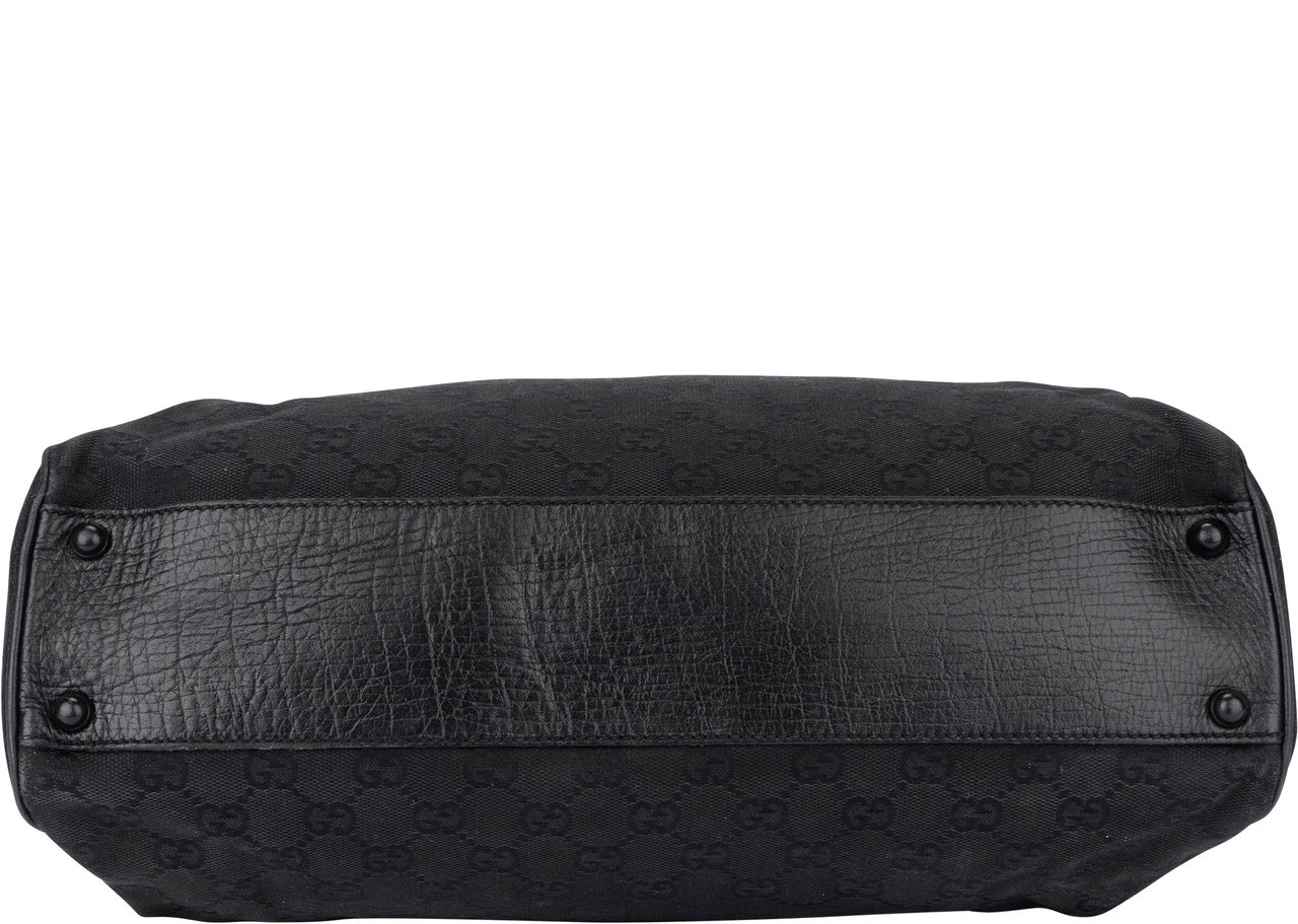 Gucci Gucci GG Monogram Bamboo Handbag Zwart