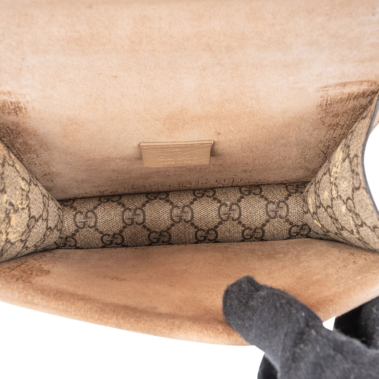 Gucci Gucci Monogram Dionysus GG Supreme Mini Crossbody Bag Beige