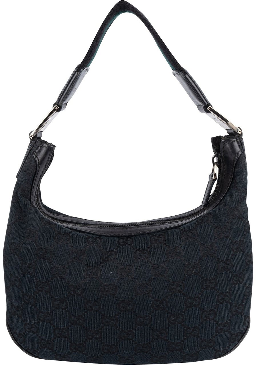 Gucci Monogram GG Hobo Shoulder Bag Zwart