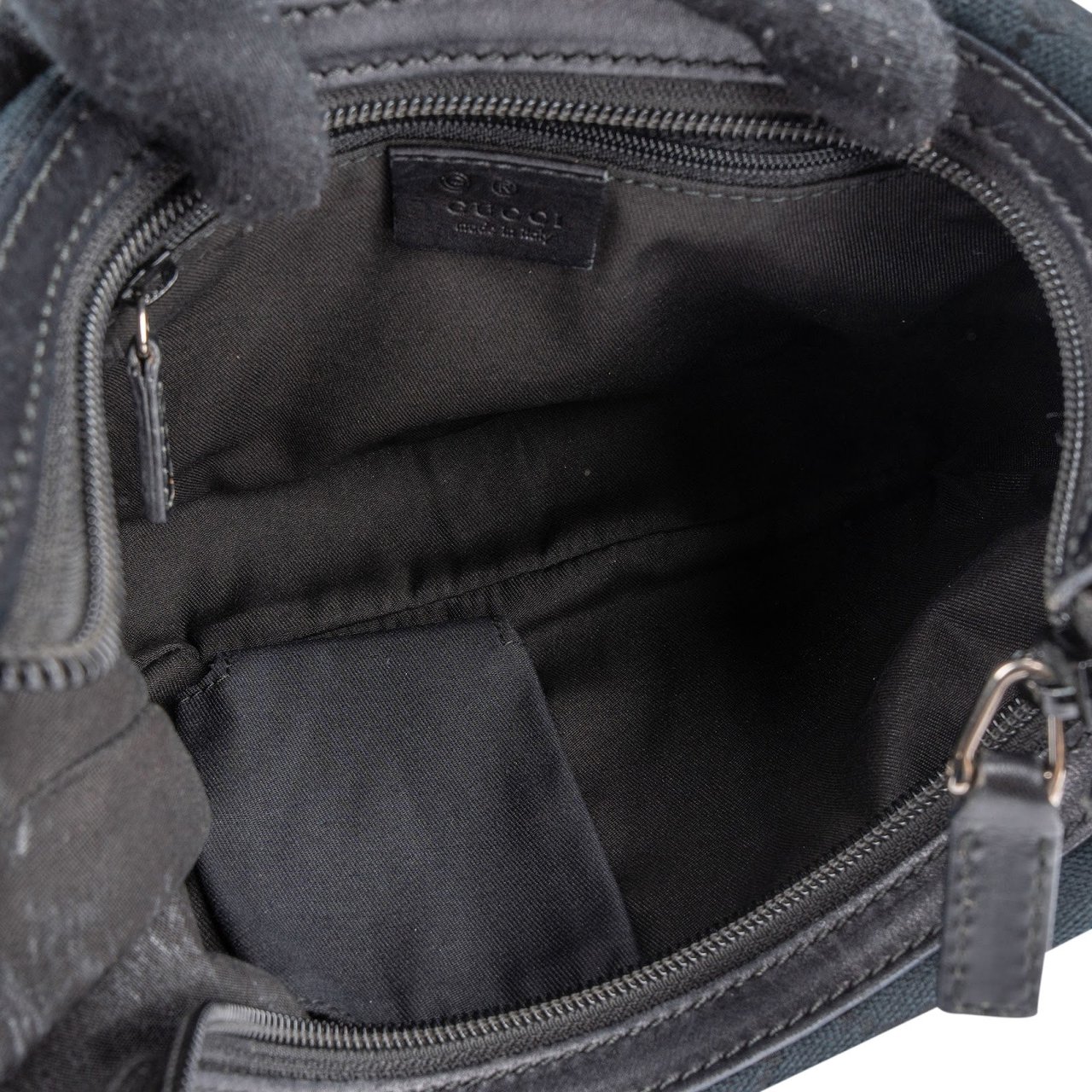 Gucci Monogram GG Hobo Shoulder Bag Zwart