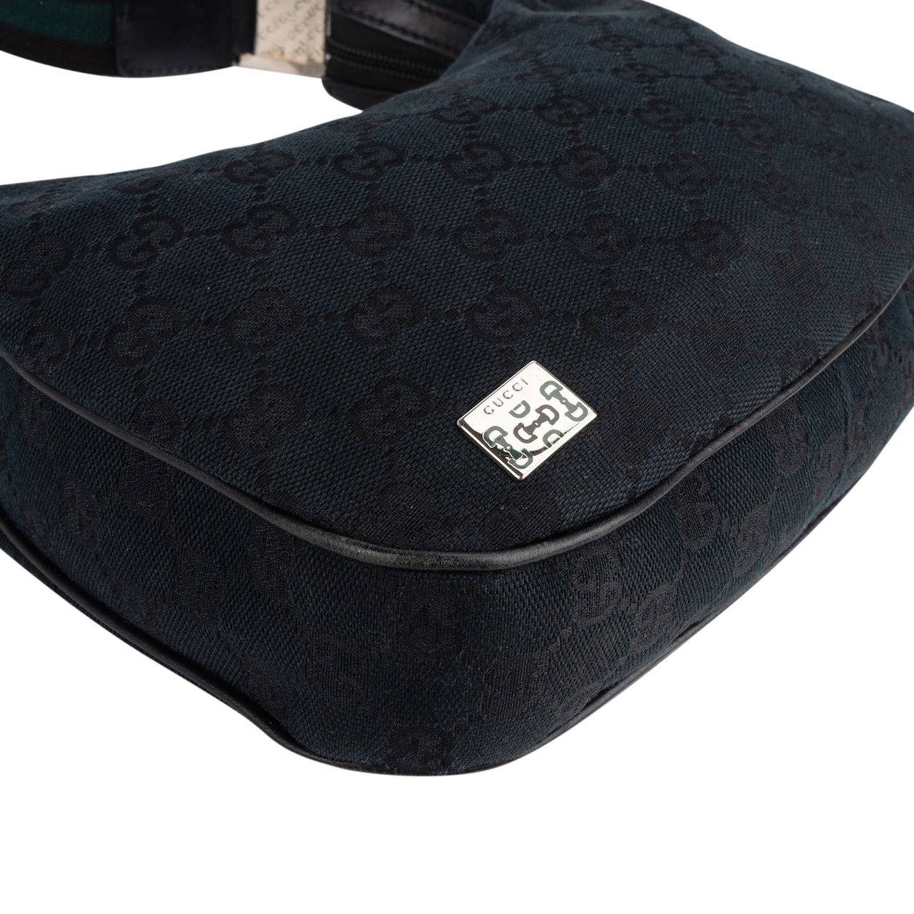 Gucci Monogram GG Hobo Shoulder Bag Zwart