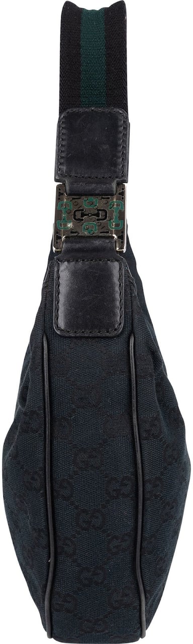 Gucci Monogram GG Hobo Shoulder Bag Zwart
