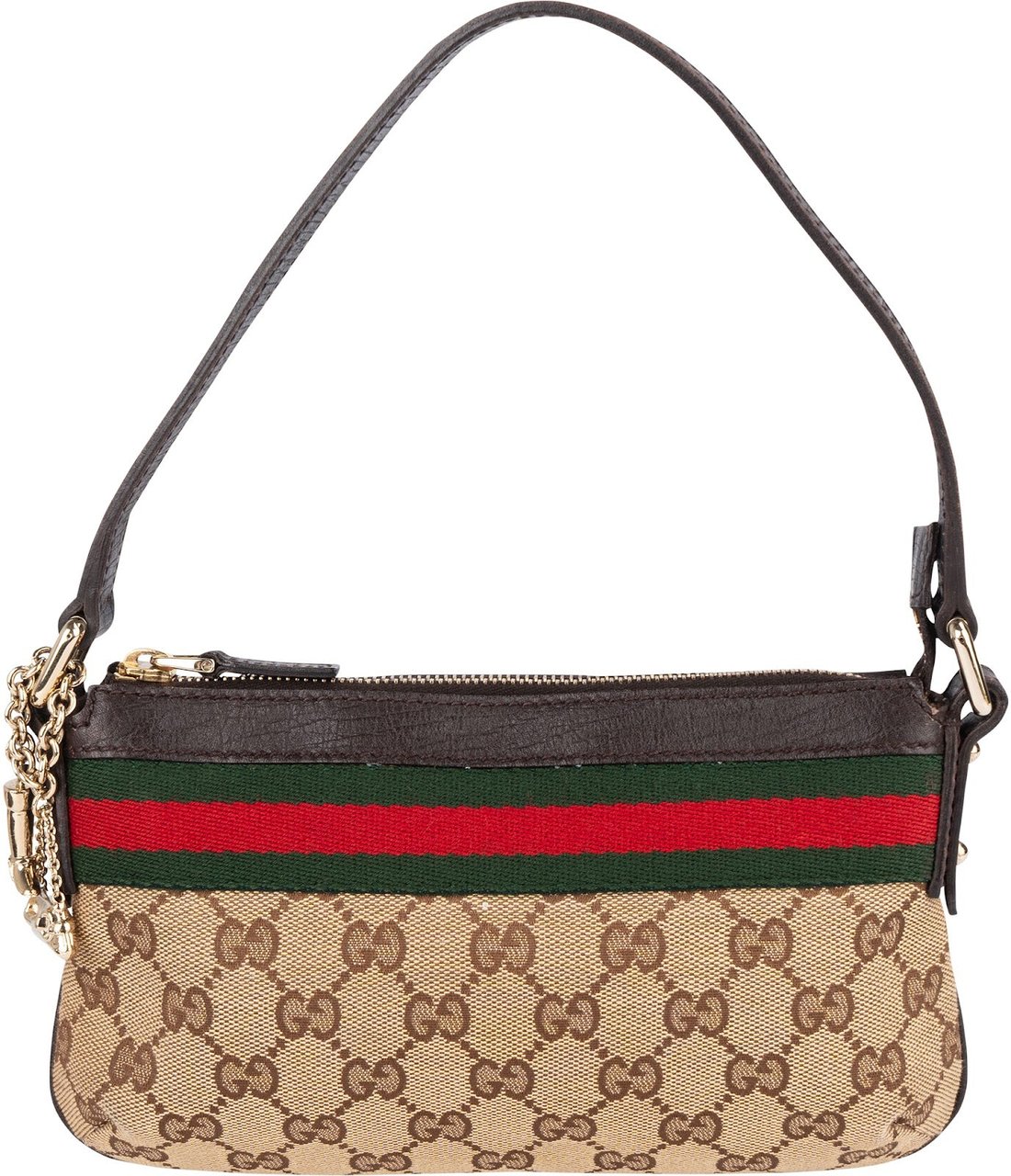 Gucci Gucci Monogram GG Sherry Line Mini Handbag Beige