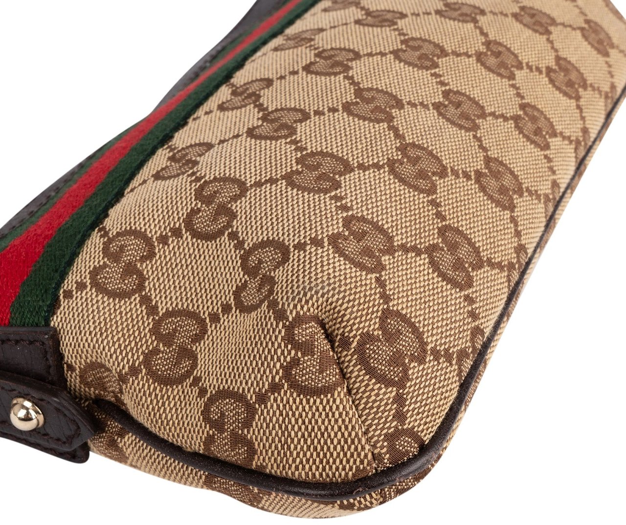 Gucci Gucci Monogram GG Sherry Line Mini Handbag Beige