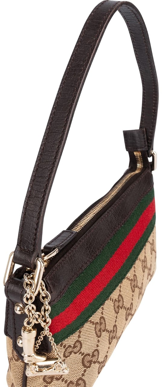 Gucci Gucci Monogram GG Sherry Line Mini Handbag Beige