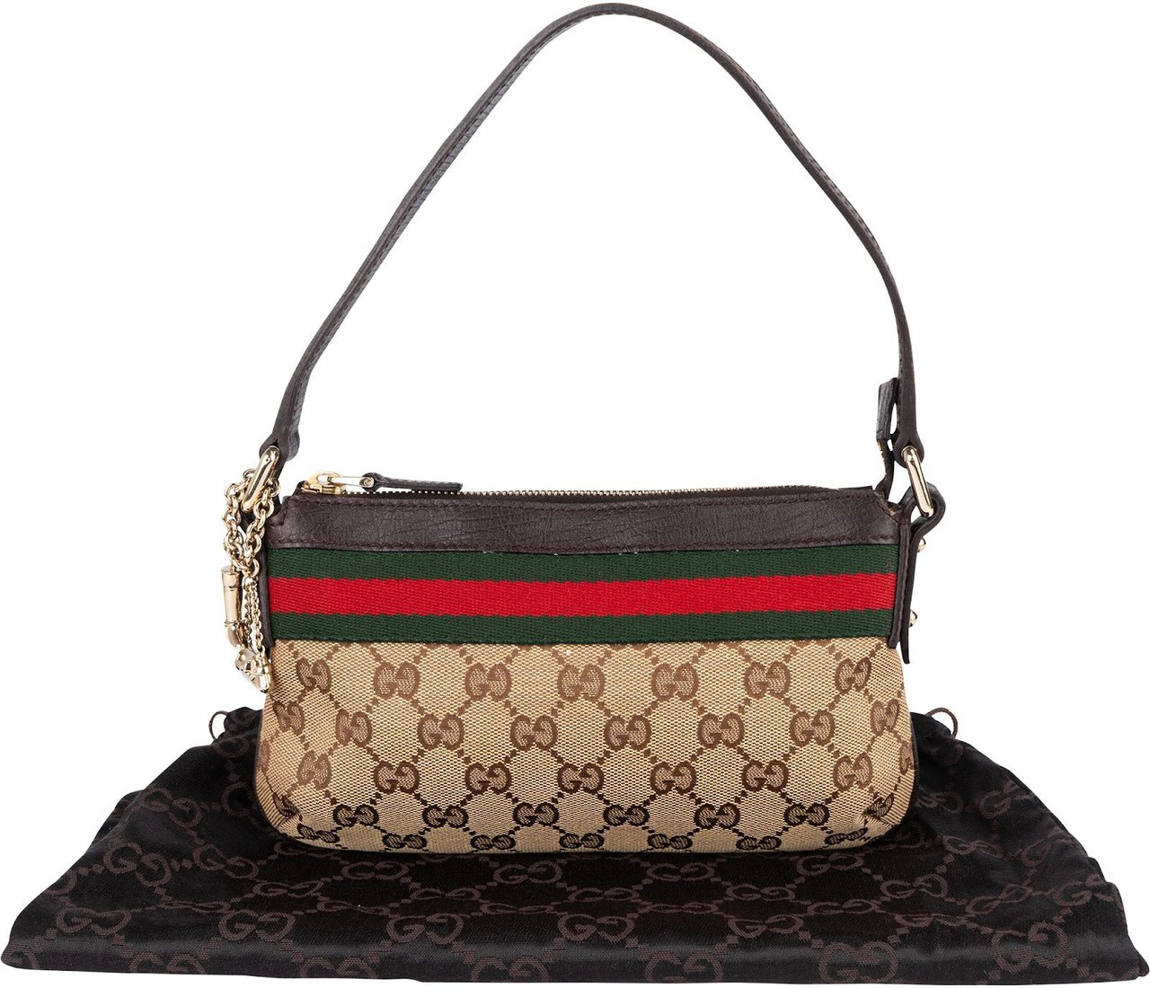 Gucci Monogram GG Sherry Line Mini Handbag Beige