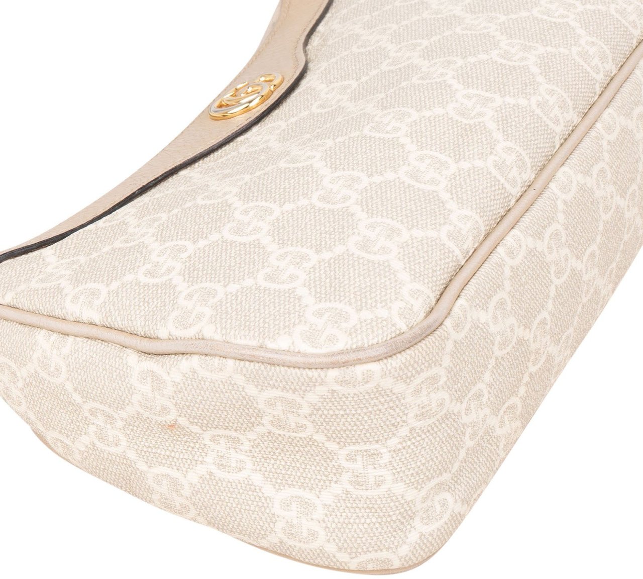 Gucci Gucci Monogram GG Supreme Ophidia Half-Moon Shoulder Bag Beige