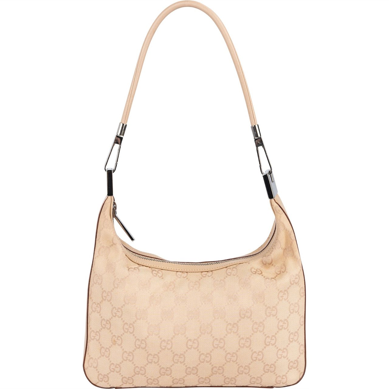 Gucci Gucci Monogram GG Small Shoulder Bag Beige