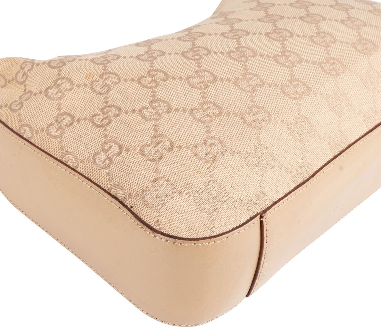 Gucci Gucci Monogram GG Small Shoulder Bag Beige