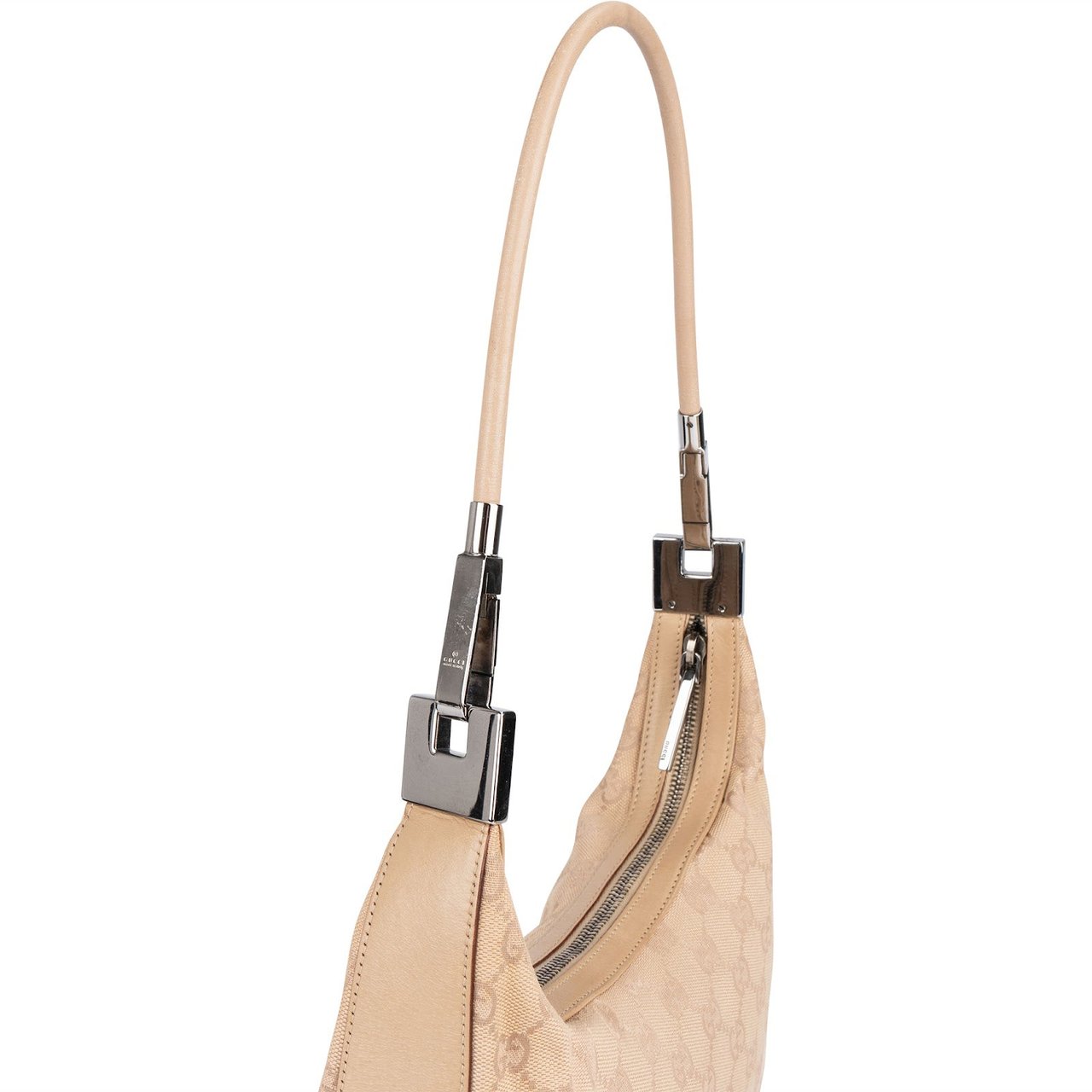 Gucci Gucci Monogram GG Small Shoulder Bag Beige