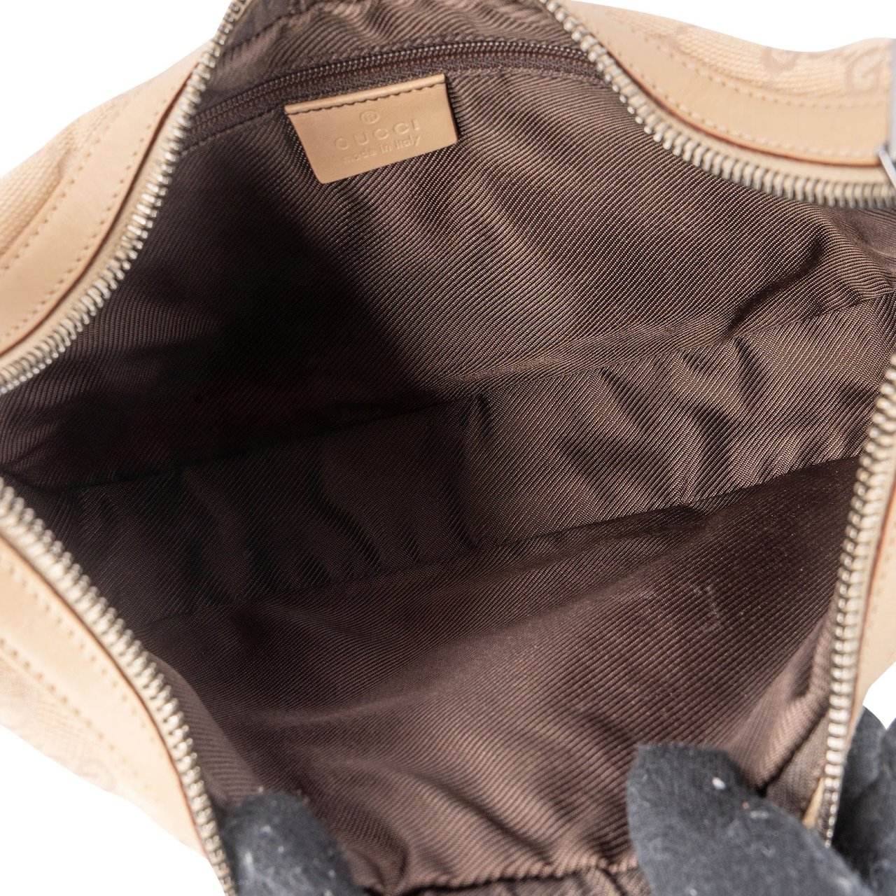 Gucci Gucci Monogram GG Small Shoulder Bag Beige