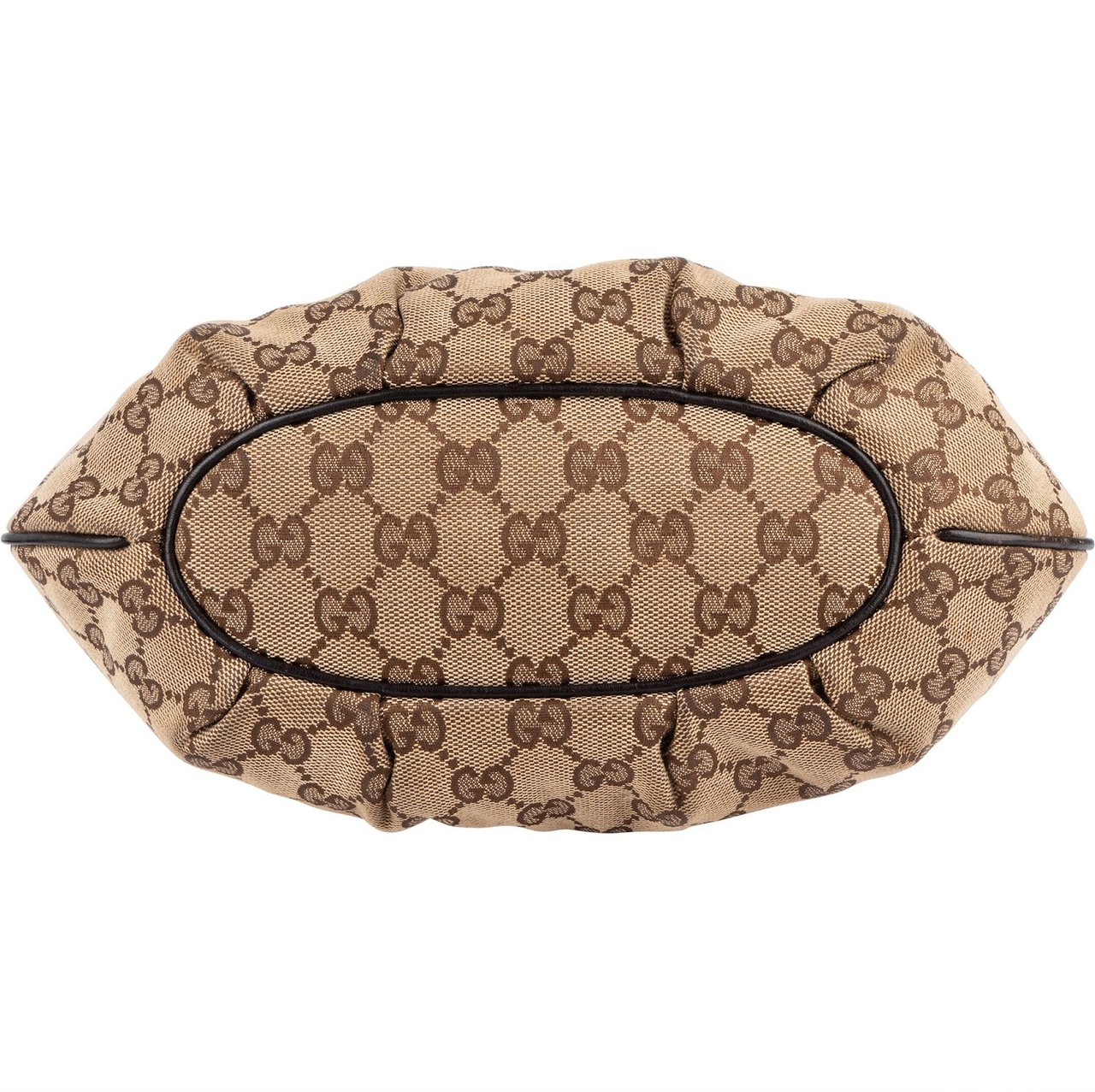 Gucci Gucci Monogram GG Studded Small Hobo Shoulder Bag Beige