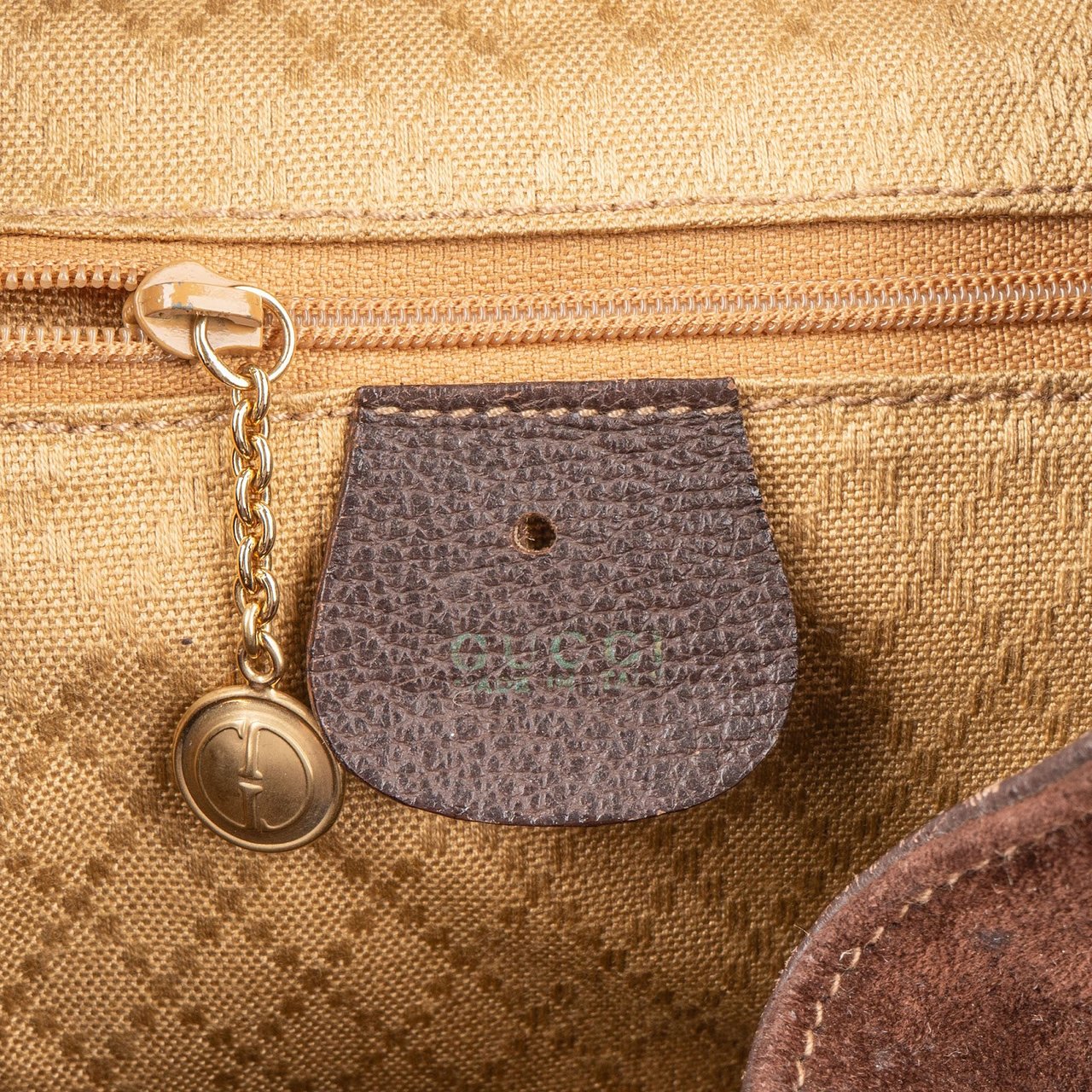Gucci Suede and Leather Bamboo Backpack Bruin