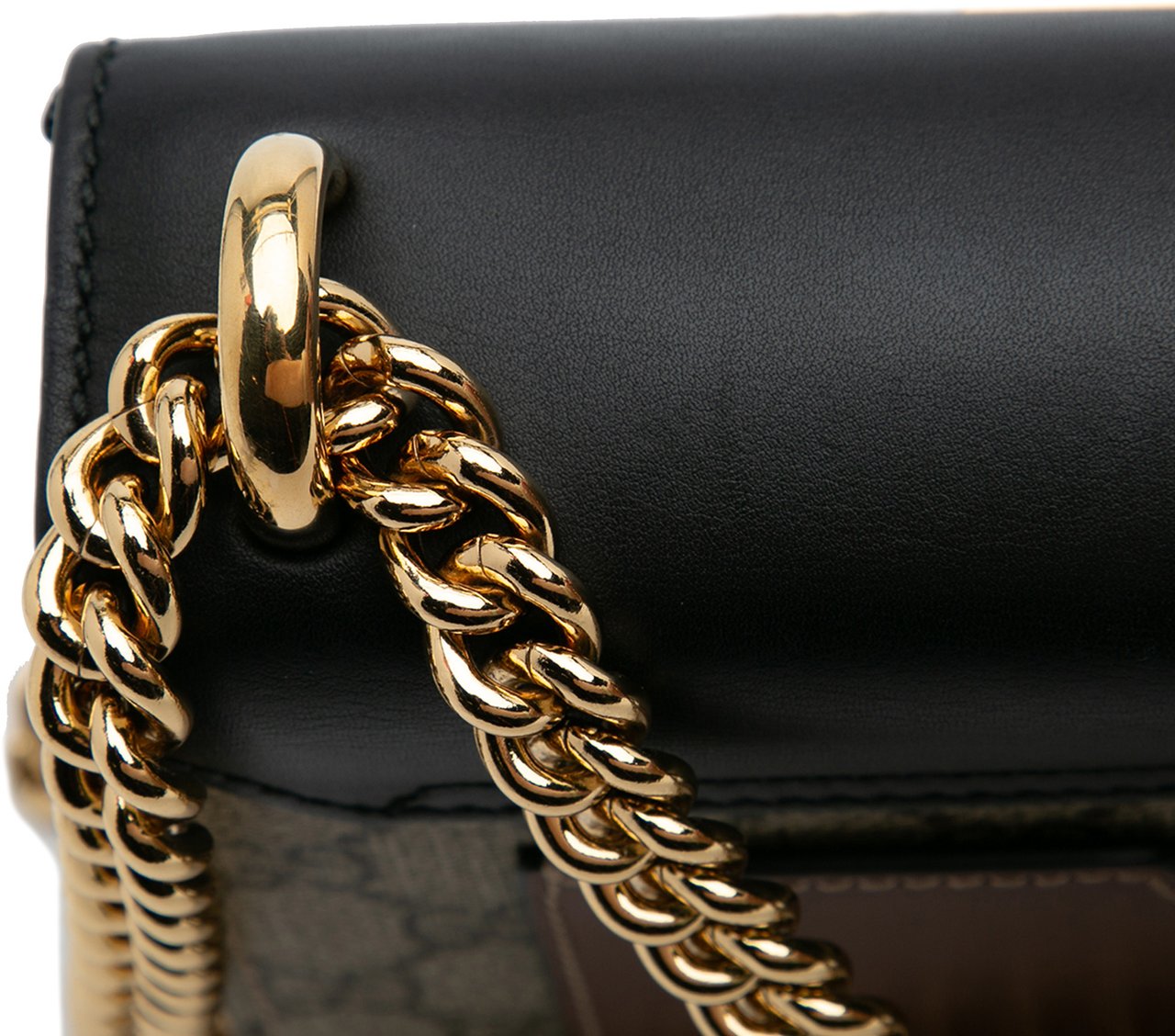 Gucci Small GG Supreme Padlock Crossbody Bruin