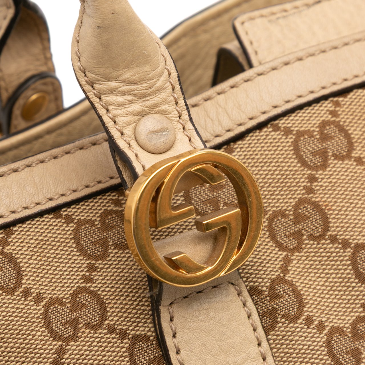 Gucci GG Canvas Miss GG Tote Bruin