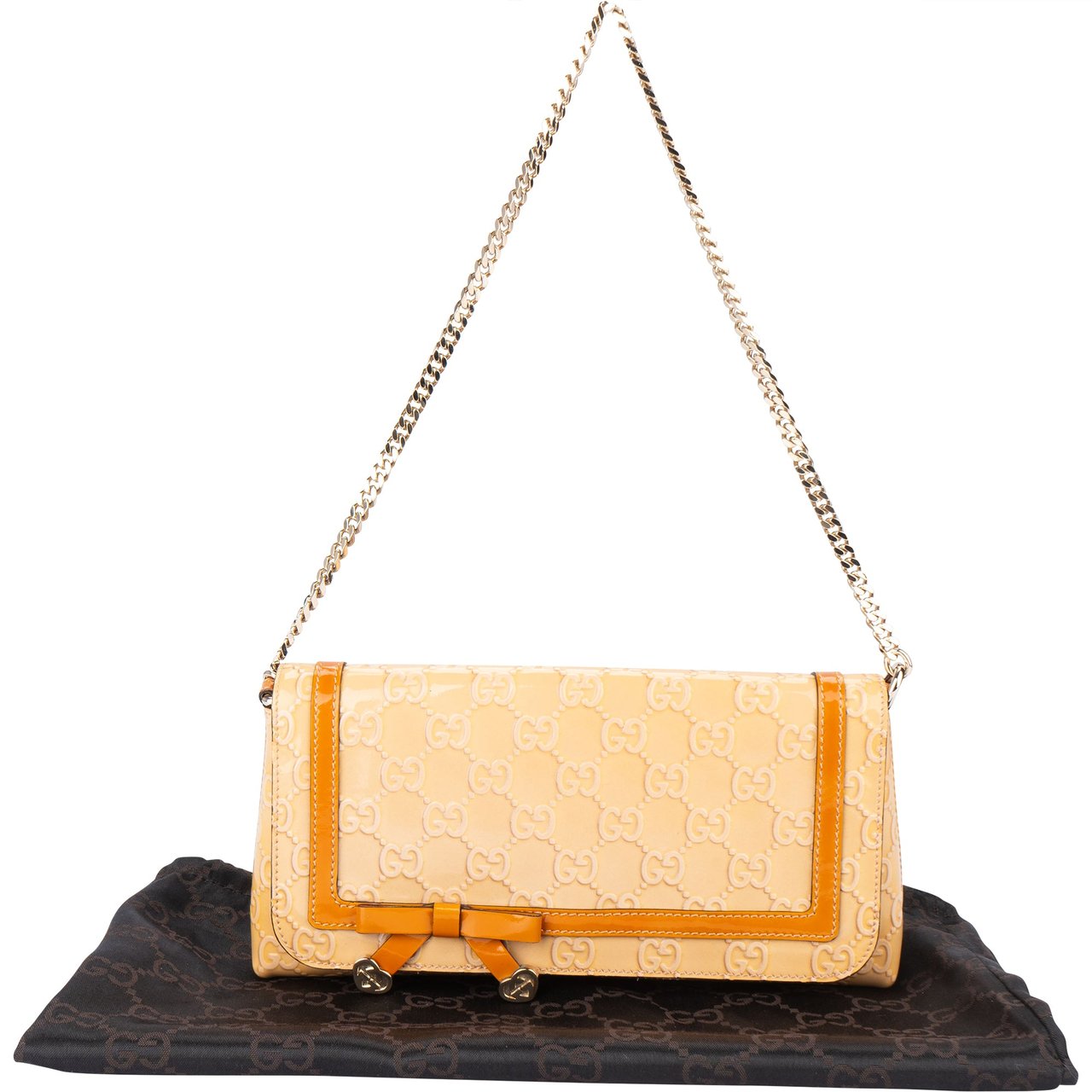 Gucci Gucci Patent Leather Heart Shoulder Flap Bag Divers