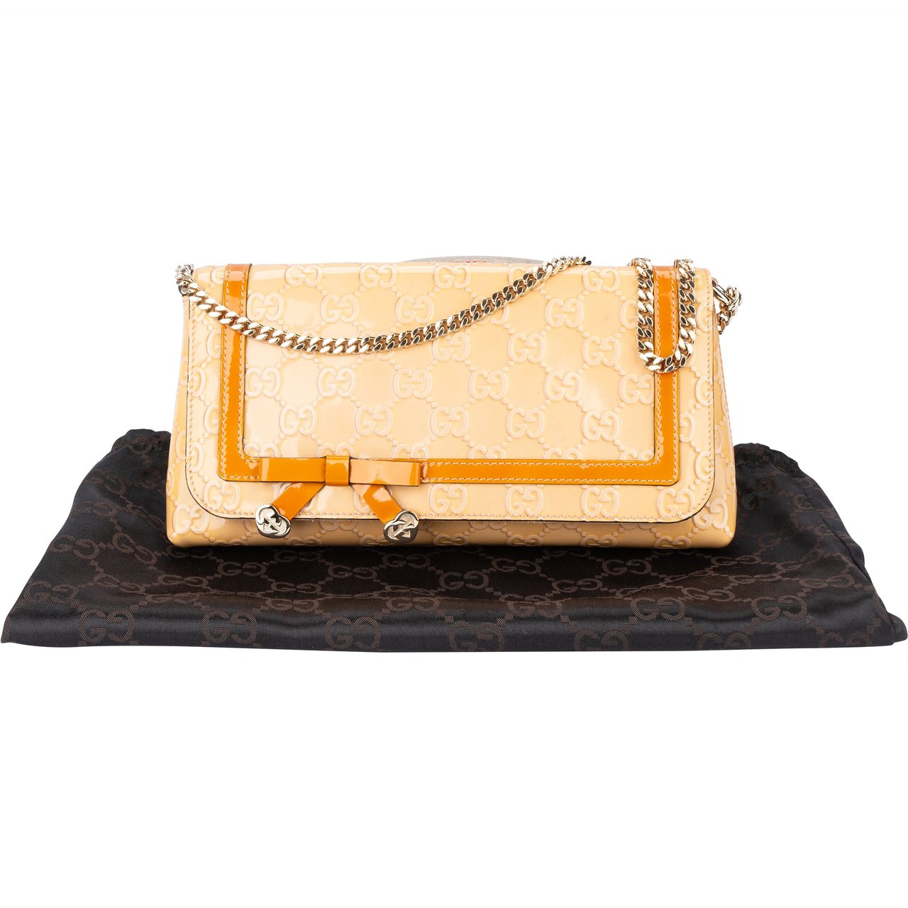 Gucci Gucci Patent Leather Heart Shoulder Flap Bag Divers