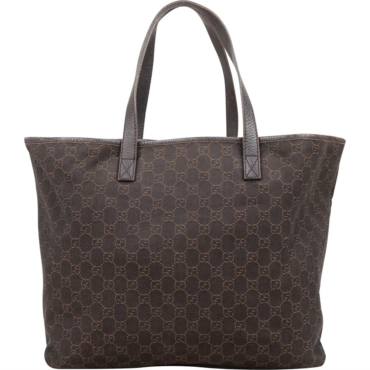 Gucci Gucci Monogram GG Canvas Charm Tote Shoulder Bag Bruin