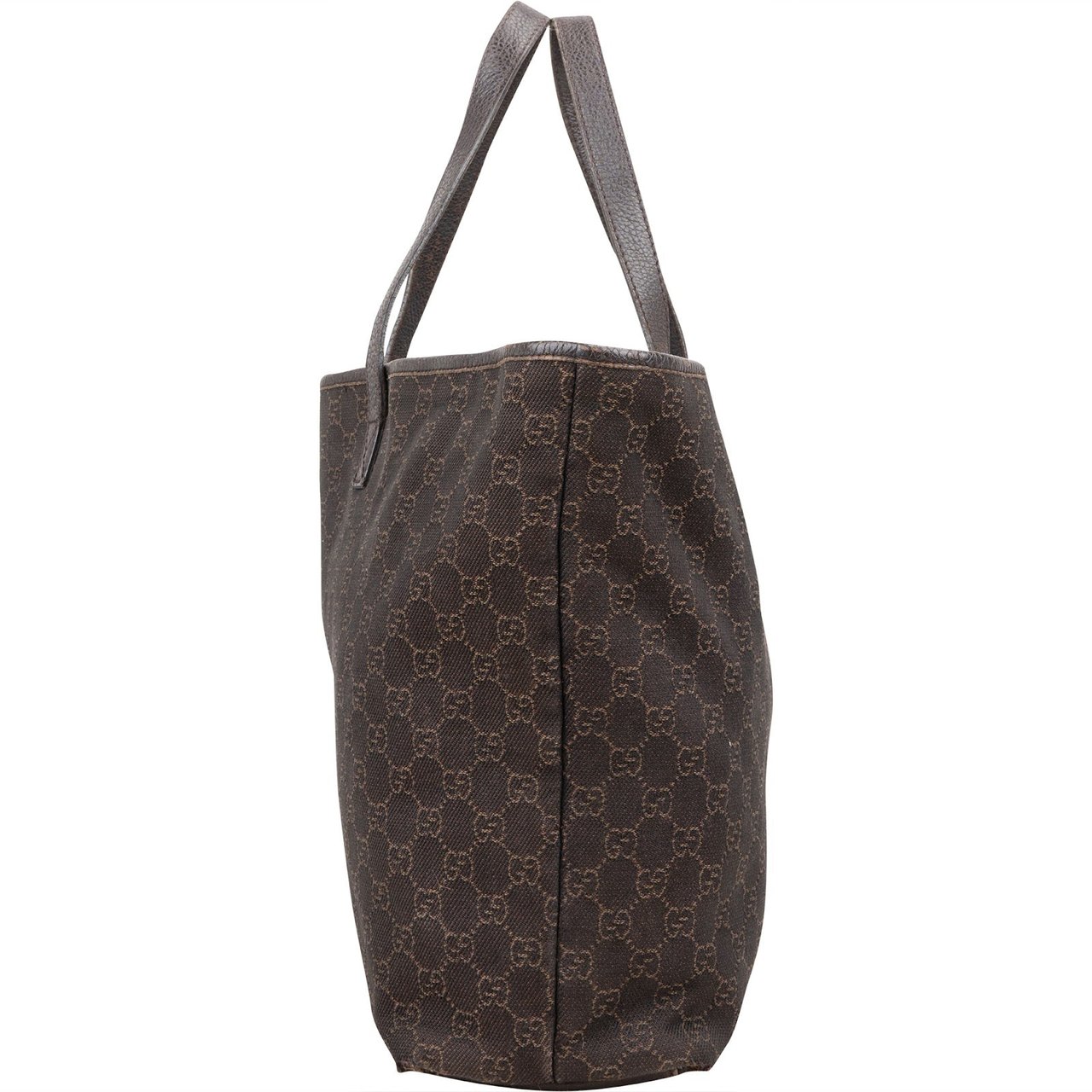 Gucci Gucci Monogram GG Canvas Charm Tote Shoulder Bag Bruin