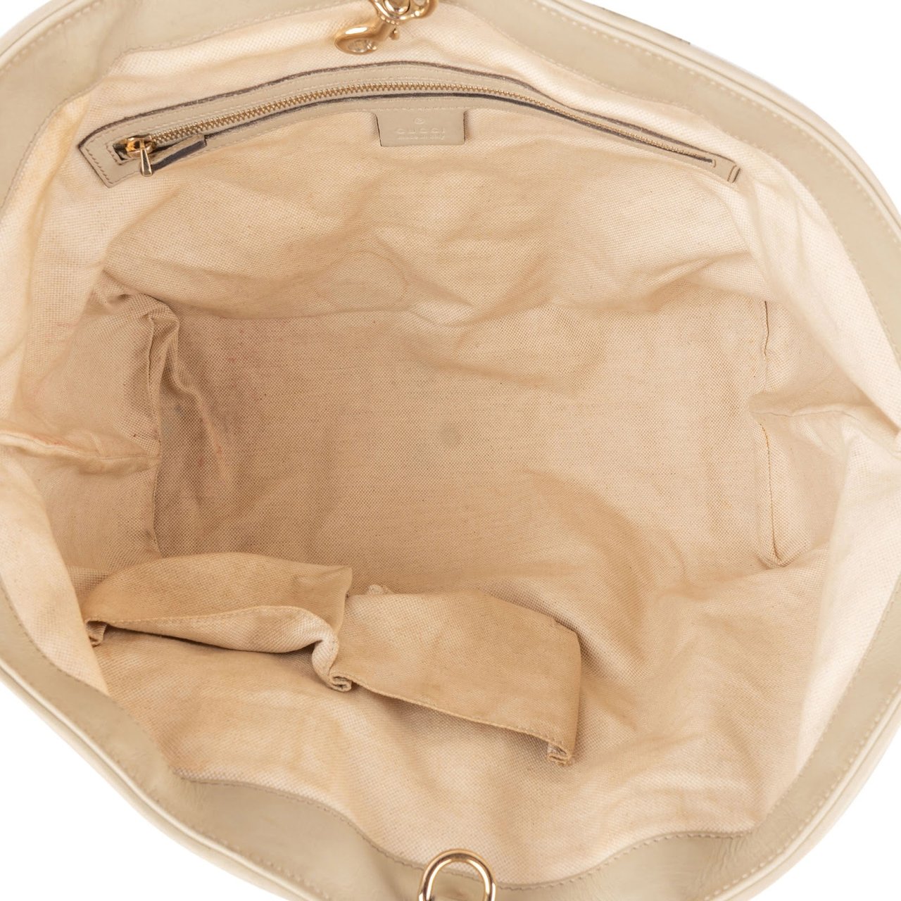Gucci Gucci Monogram GG Canvas Lovely Heart Bit Tote Handbag Beige