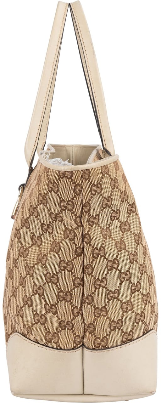 Gucci Gucci Monogram GG Canvas Lovely Heart Bit Tote Handbag Beige