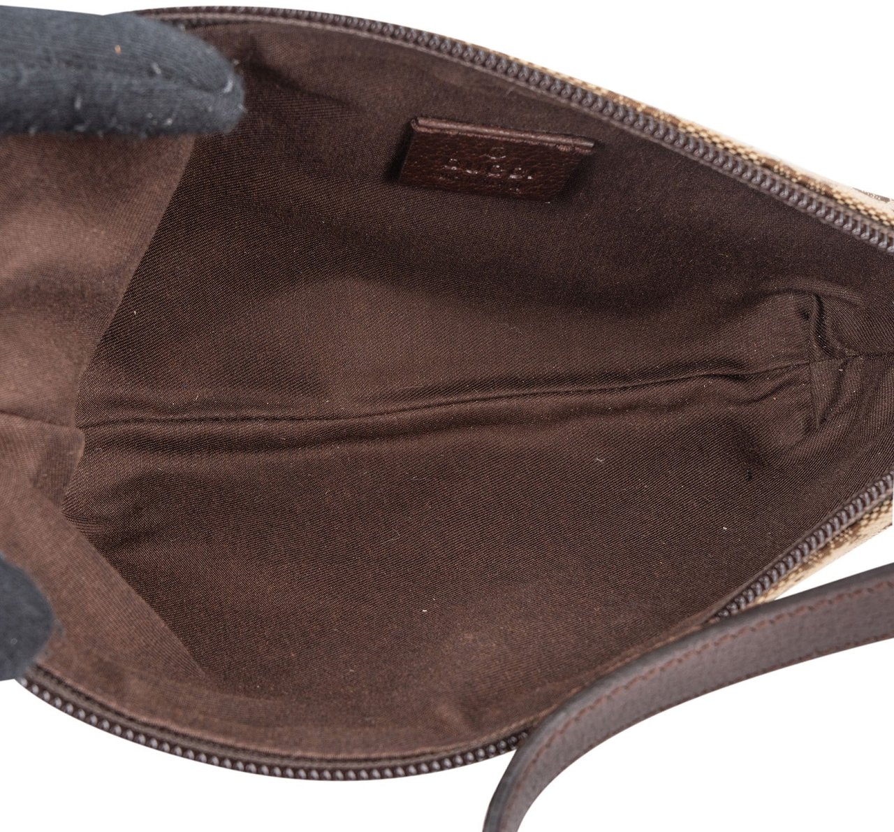 Gucci Gucci Monogram GG Boat Pochette Handbag Beige