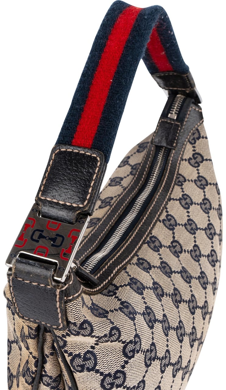 Gucci Gucci Monogram GG Canvas Pochette Handbag Blauw