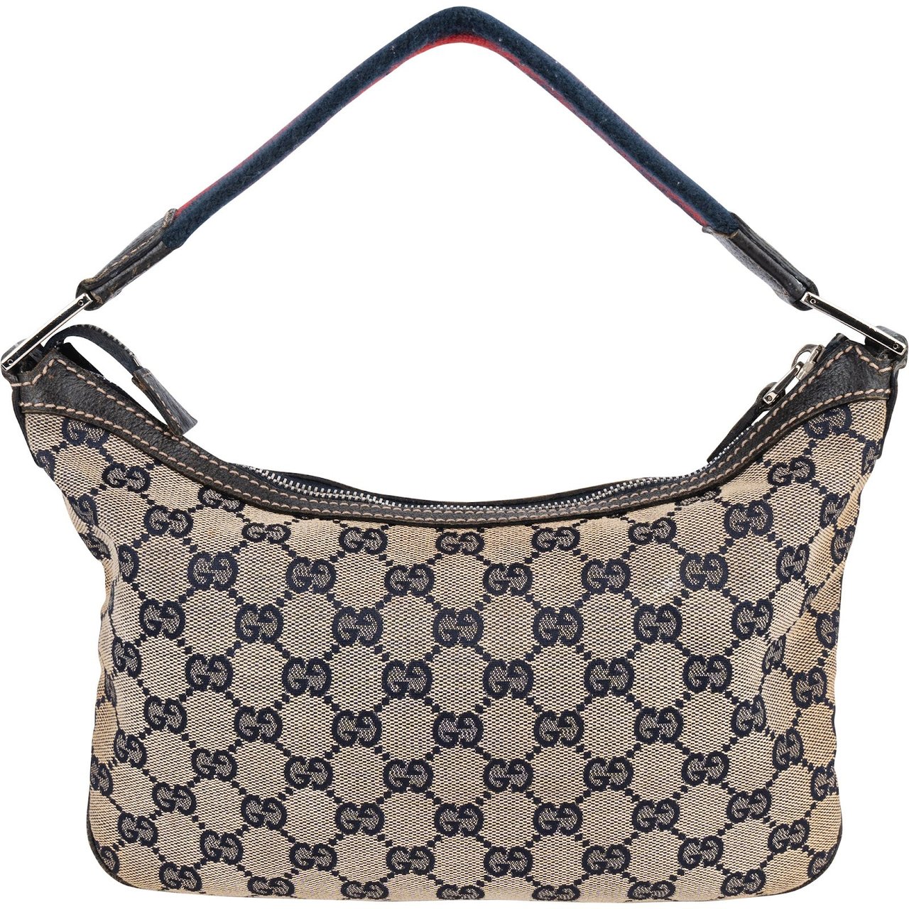 Gucci Gucci Monogram GG Canvas Pochette Handbag Blauw