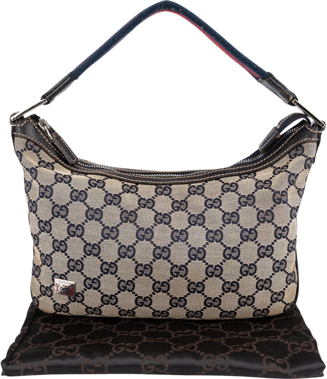 Gucci Gucci Monogram GG Canvas Pochette Handbag Blauw