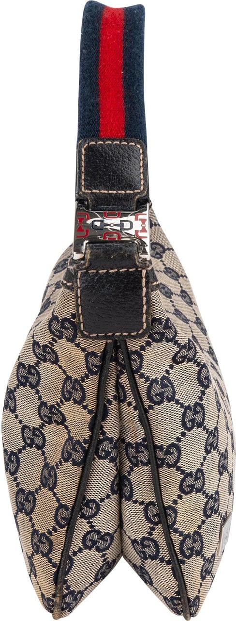 Gucci Gucci Monogram GG Canvas Pochette Handbag Blauw