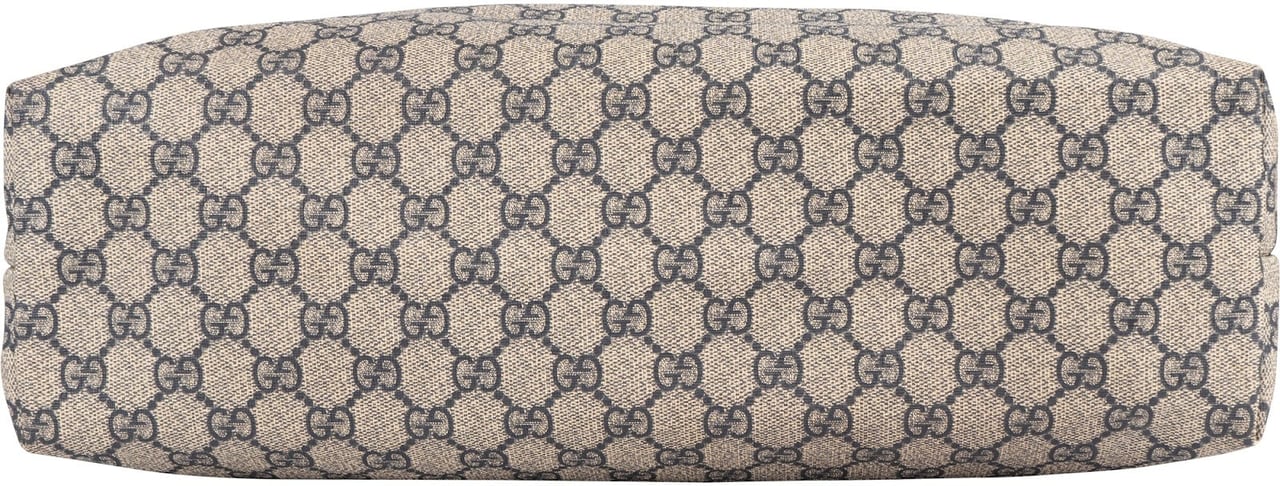 Gucci Gucci Monogram GG Supreme Canvas Web Tote Handbag Beige