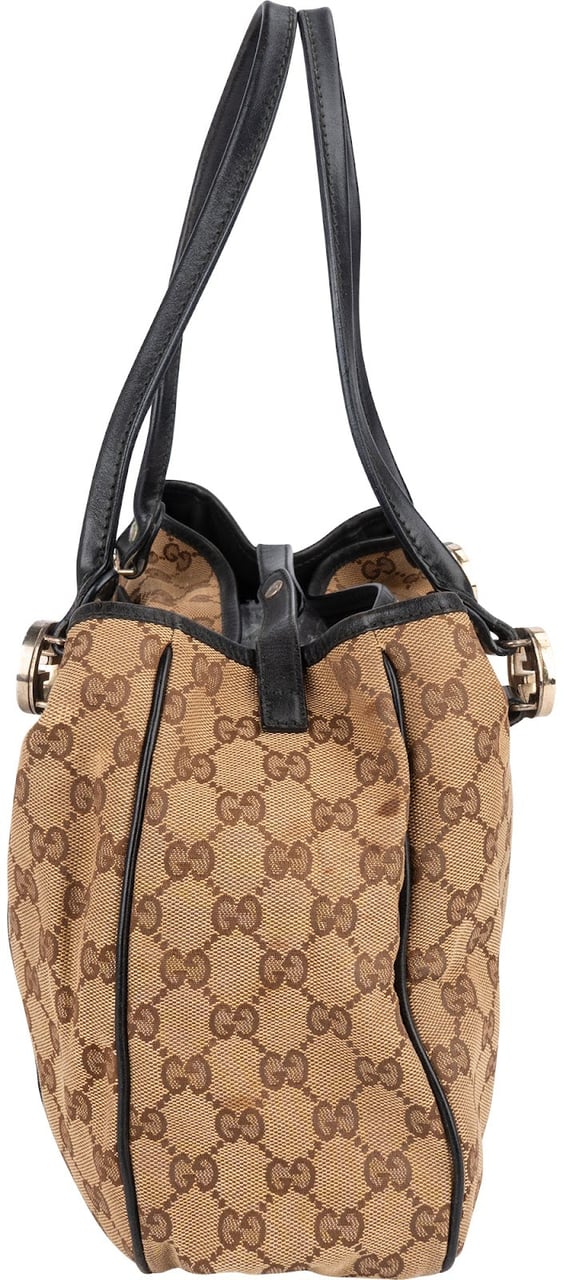 Gucci Gucci Monogram GG Interlocking Shoulder Bag Beige