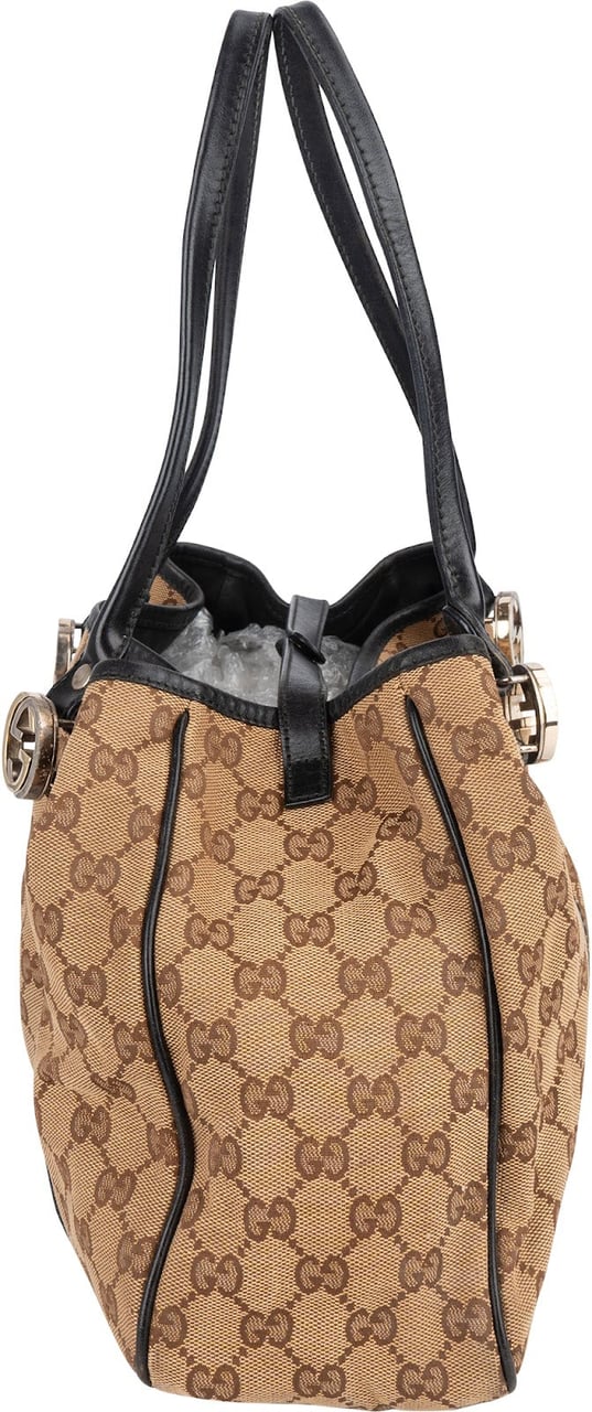 Gucci Gucci Monogram GG Interlocking Shoulder Bag Beige