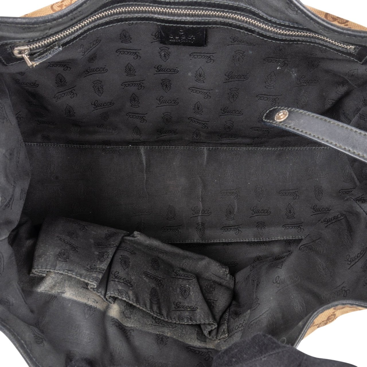 Gucci Gucci Monogram GG Interlocking Shoulder Bag Beige