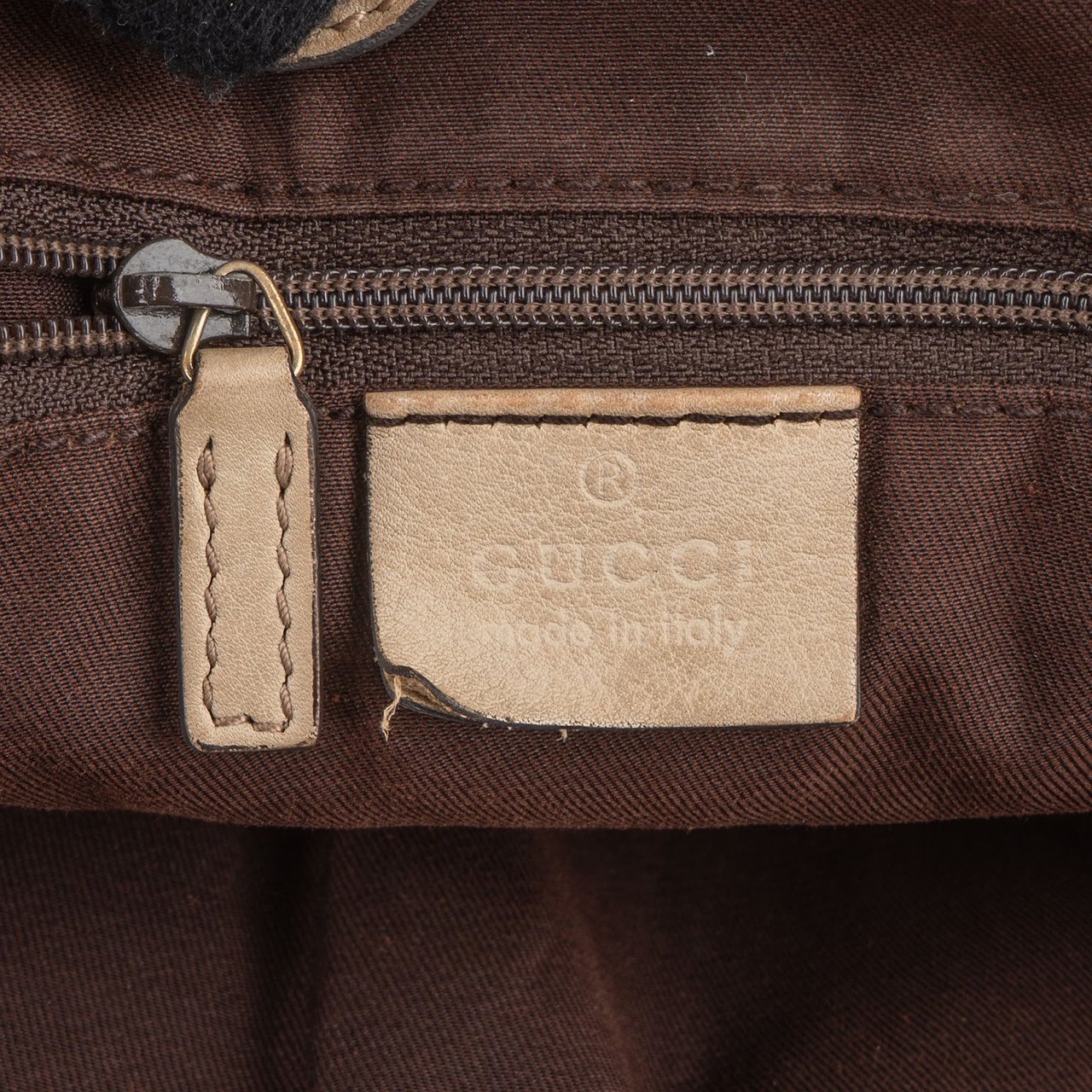 Gucci Gucci Monogram GG Canvas Sukey Handbag Beige