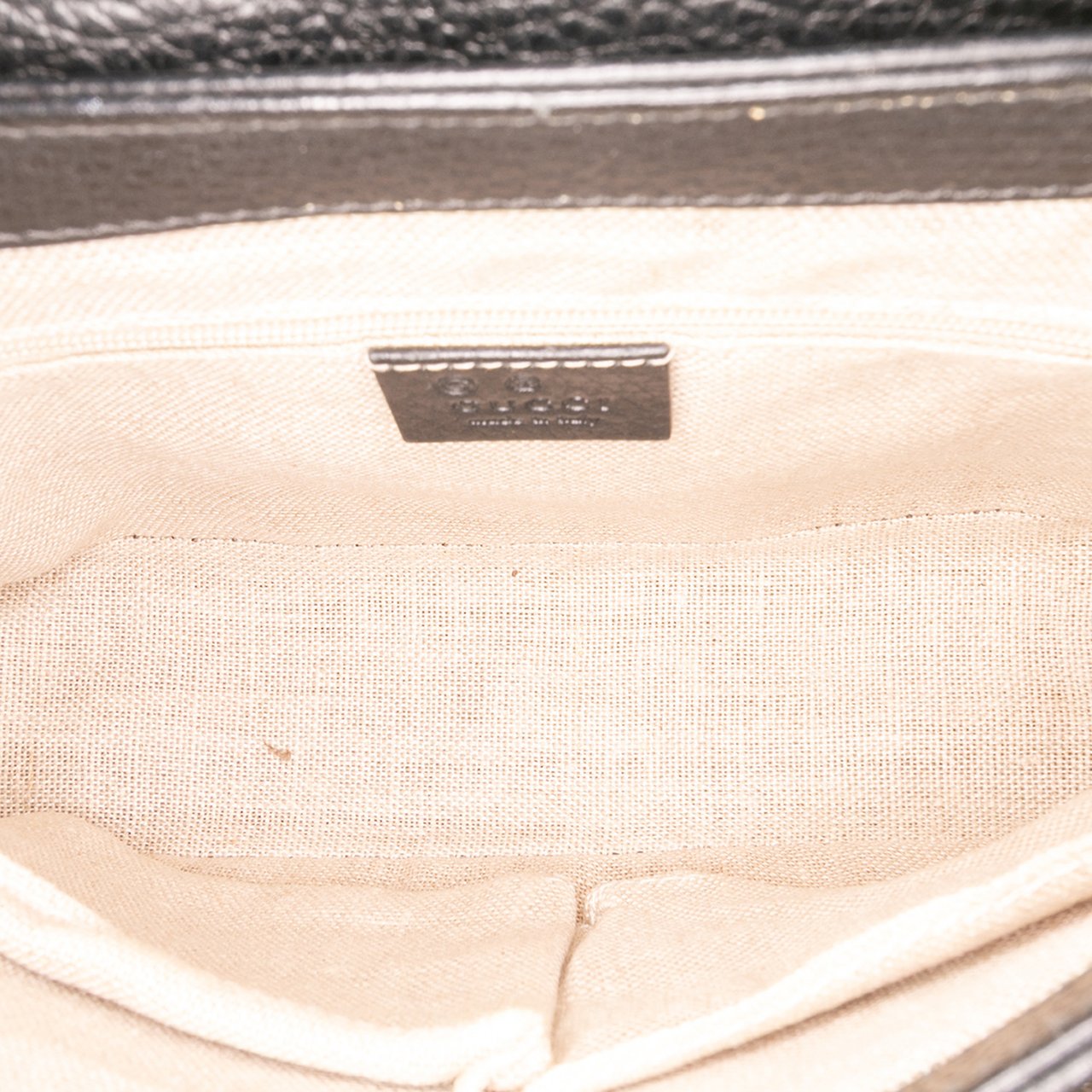 Gucci Small Dollar Calf Interlocking G Satchel Zwart
