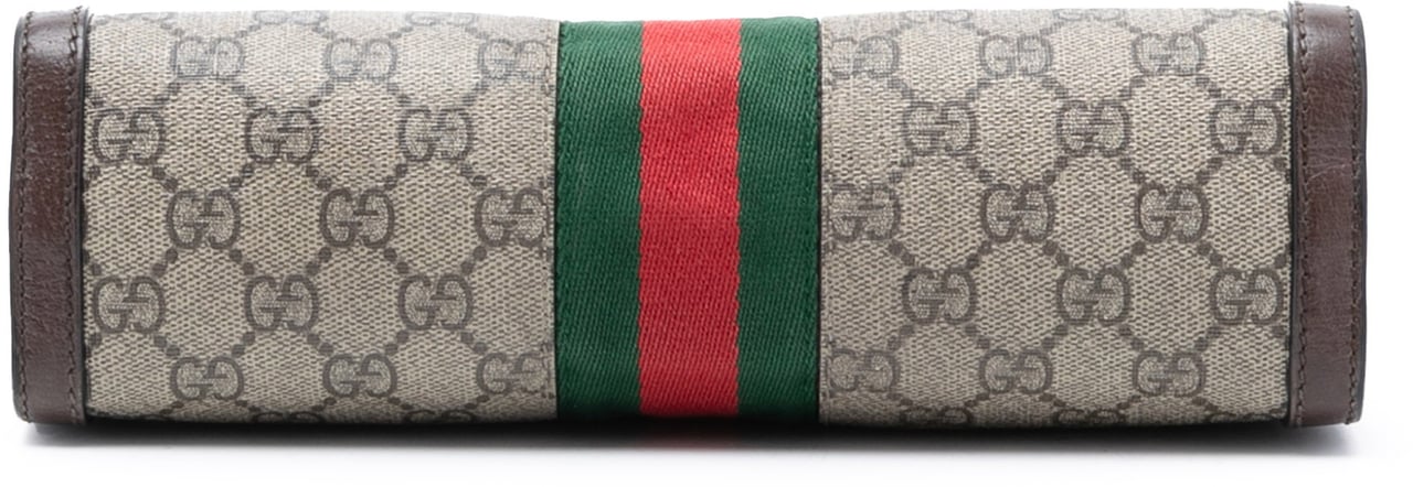Gucci Small GG Supreme Web Ophidia Chain Crossbody Bruin