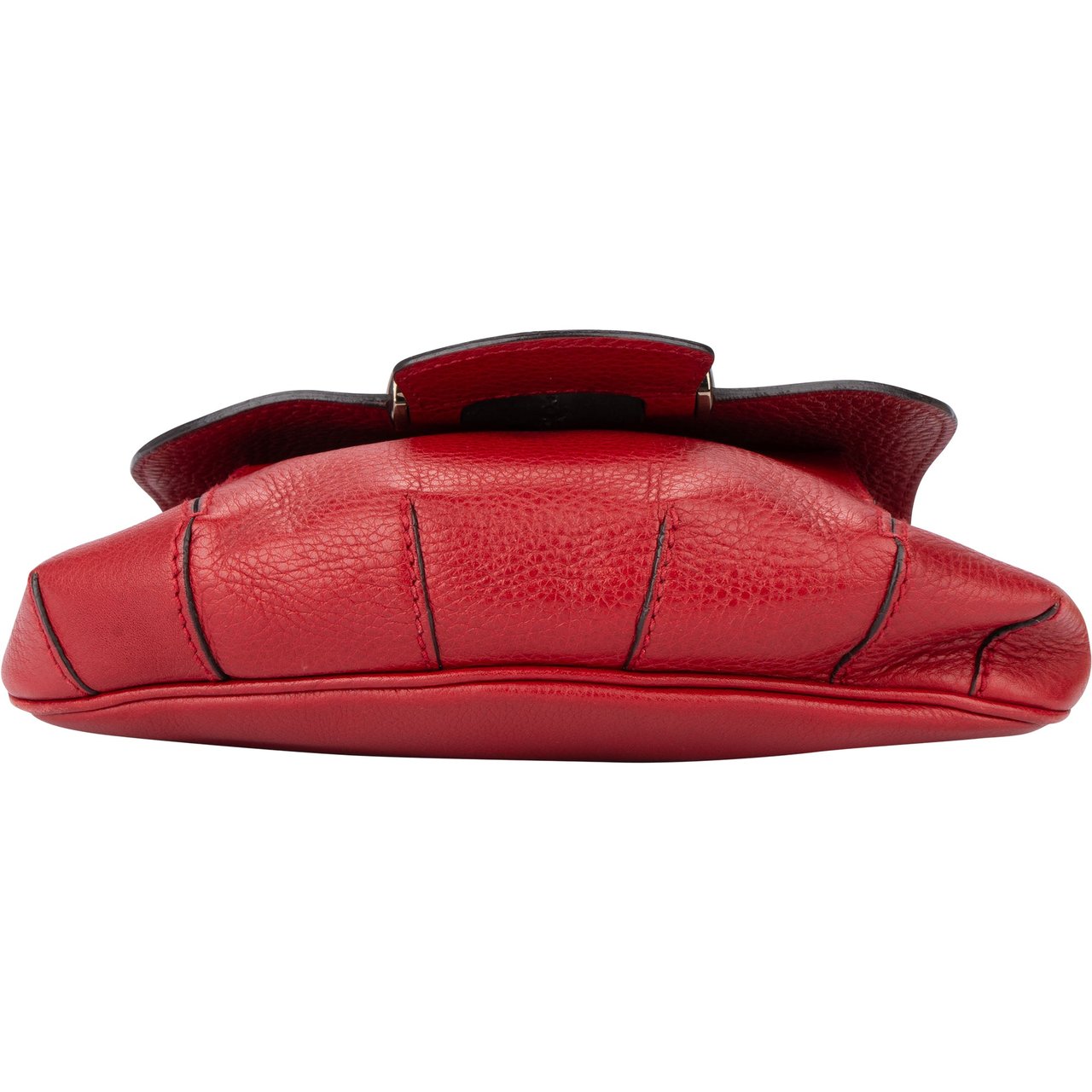 Gucci Gucci Red Leather Bamboo Crossbody Bag Divers