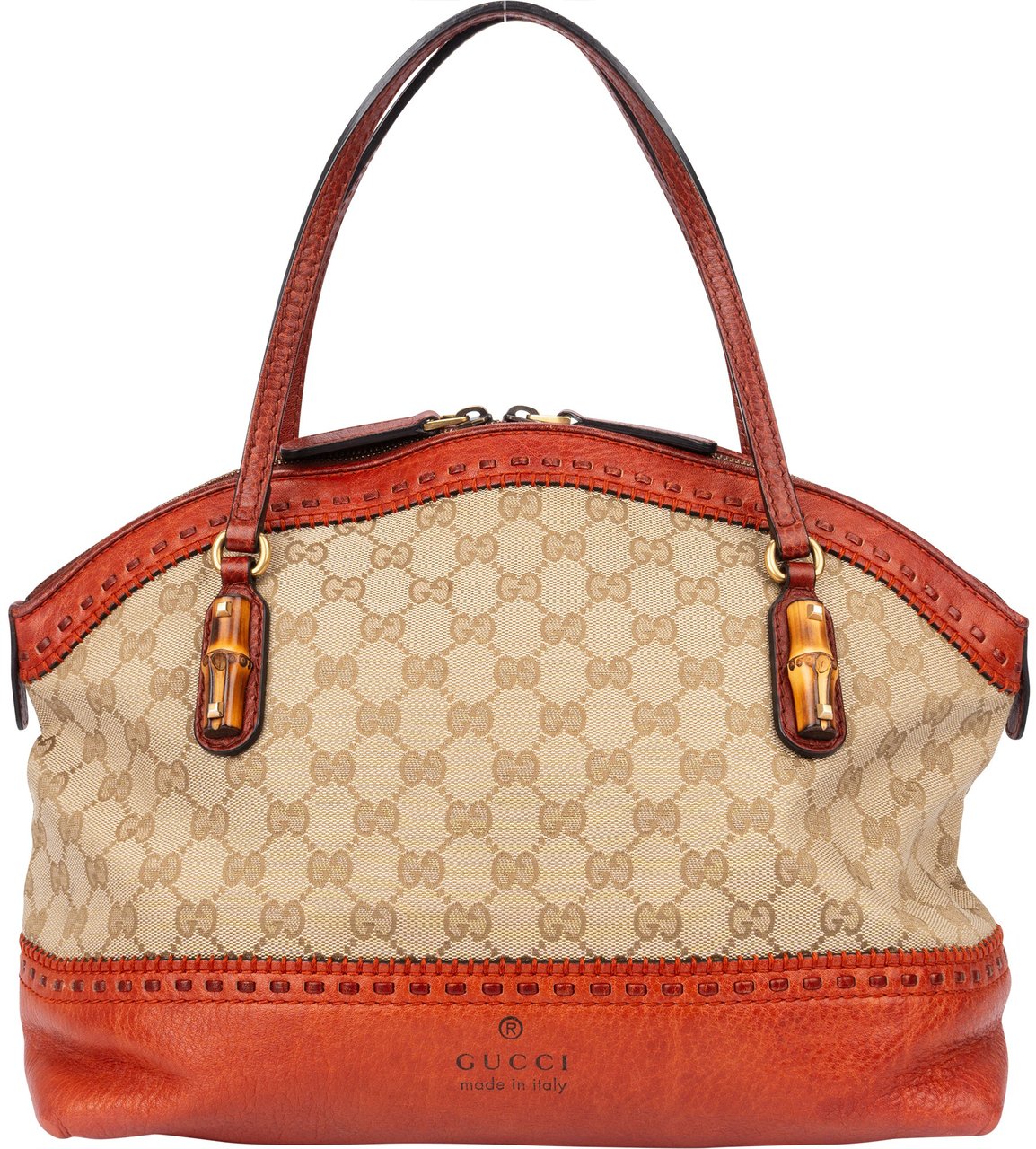 Gucci Gucci GG Monogram Crafty Bamboo Handbag Divers