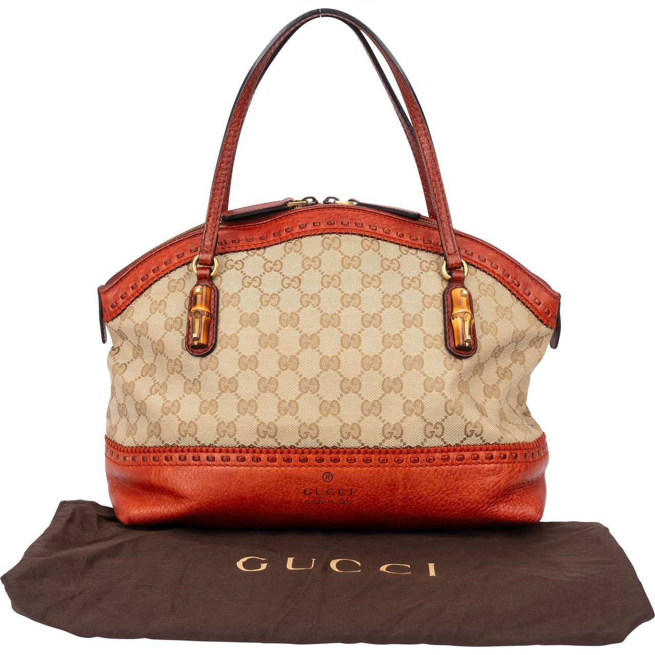 Gucci Gucci GG Monogram Crafty Bamboo Handbag Divers