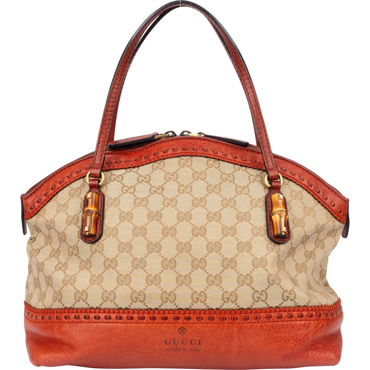 Gucci Gucci GG Monogram Crafty Bamboo Handbag Divers