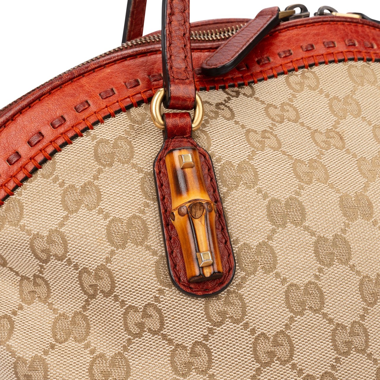Gucci Gucci GG Monogram Crafty Bamboo Handbag Divers