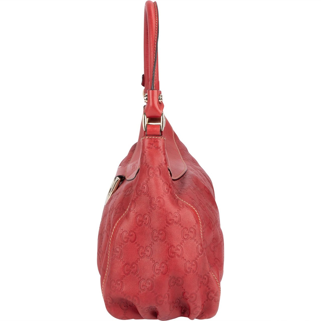 Gucci Gucci GG Guccissima Leather Abbey D-Ring Hobo Handbag Rood