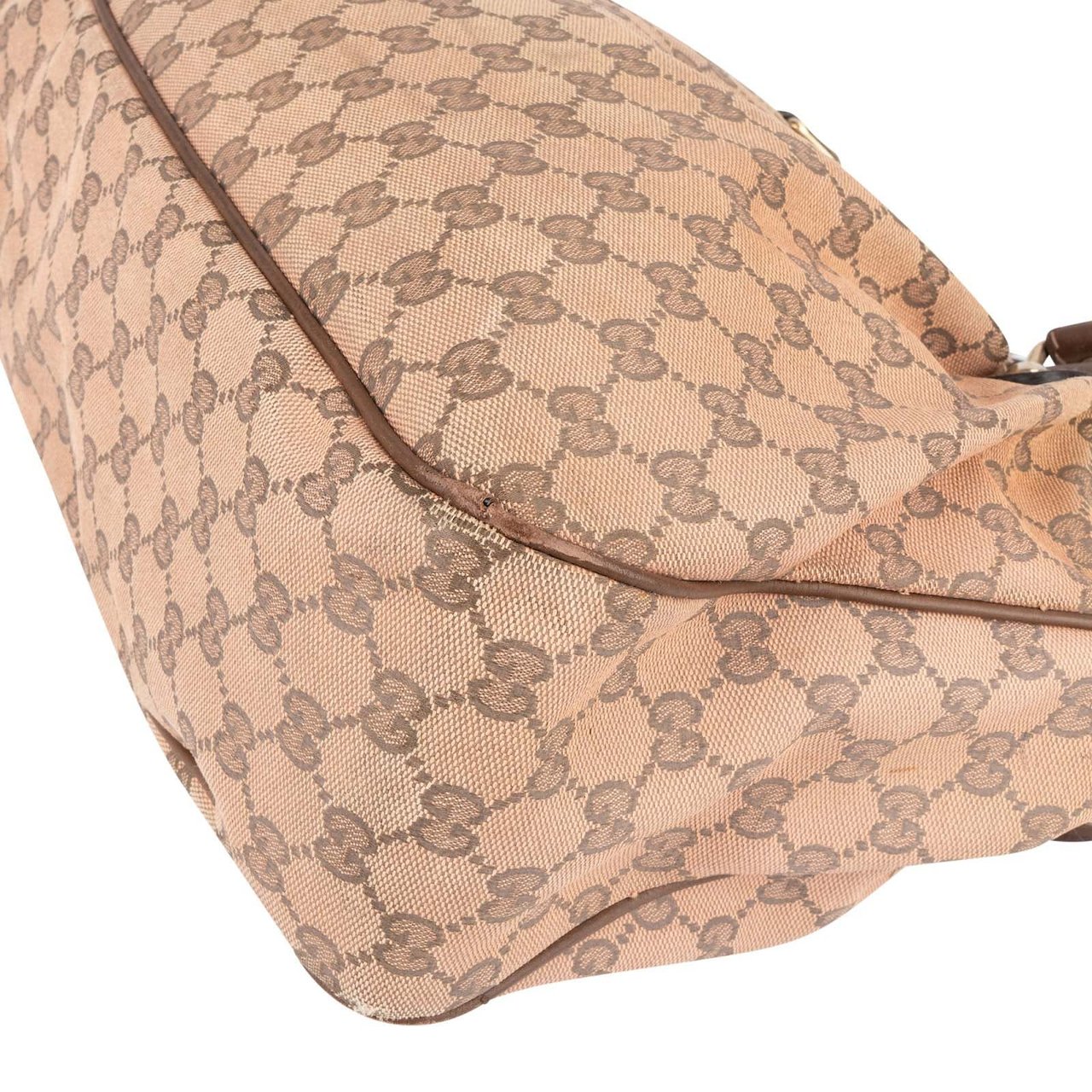 Gucci Gucci Monogram GG Sukey Tote Handbag Beige